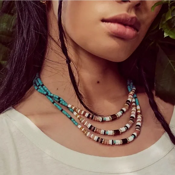 Free People Multicolor Beaded Necklace - Picture 1 of 5
